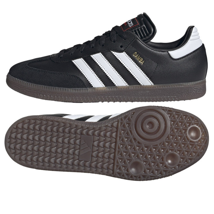 Buty halowe skórzane męskie adidas Samba IT czarne IH6000 | VUX.pl