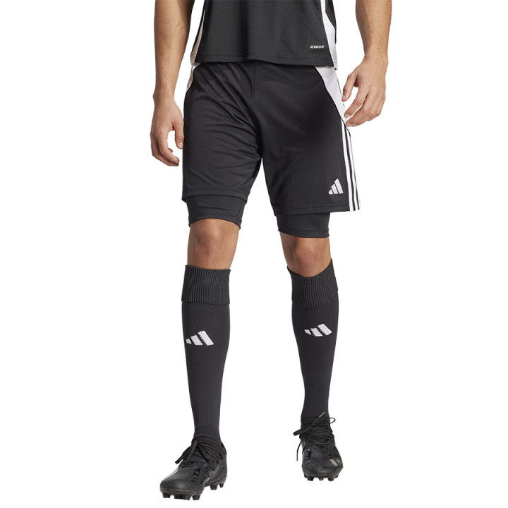 Spodenki piłkarskie 2w1 męskie adidas Tiro 24 Training | VUX.pl