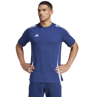 Koszulka bawełniana męska adidas Tiro 24 Sweat Tee niebieska | VUX.pl