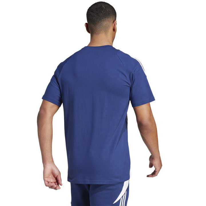 Koszulka bawełniana męska adidas Tiro 24 Sweat Tee niebieska | VUX.pl
