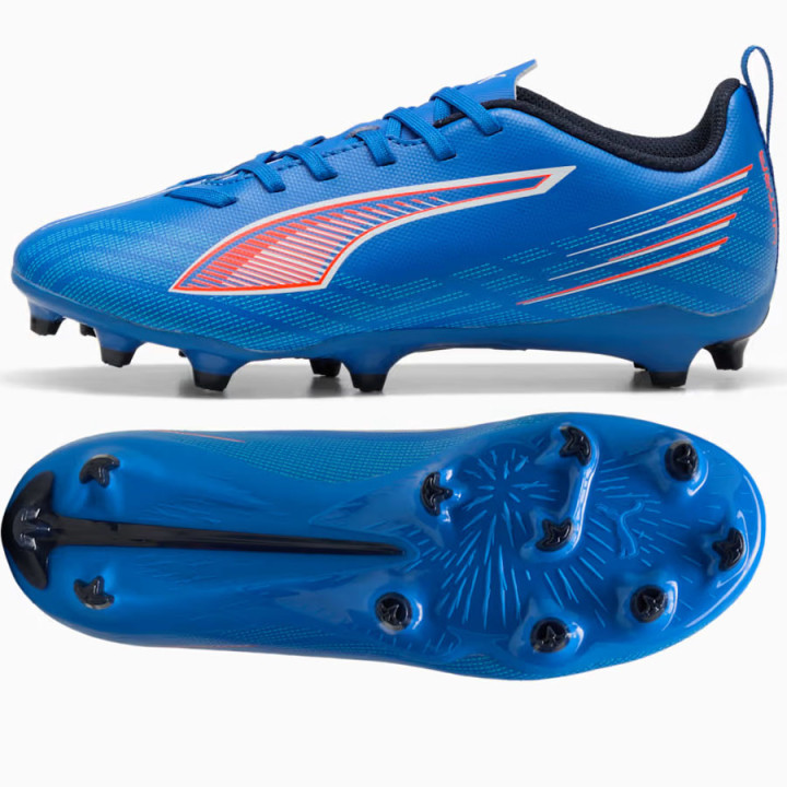 Korki lanki junior Puma Ultra 6 Play FG/AG niebieskie | VUX.pl