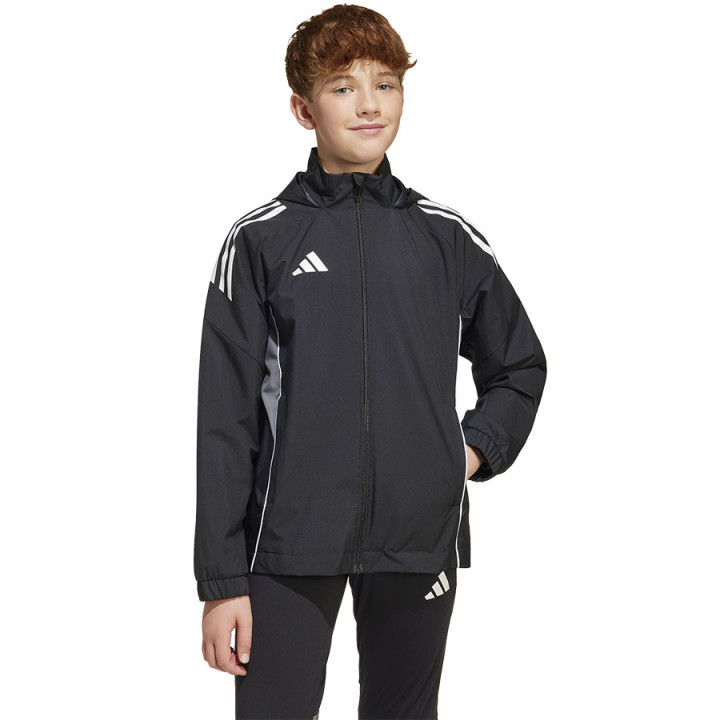 Kurtka poliestrowa dziecięca adidas Tiro 25 Jr czarna IW0448 | VUX.pl