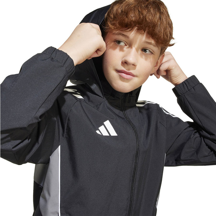 Kurtka poliestrowa dziecięca adidas Tiro 25 Jr czarna IW0448 | VUX.pl