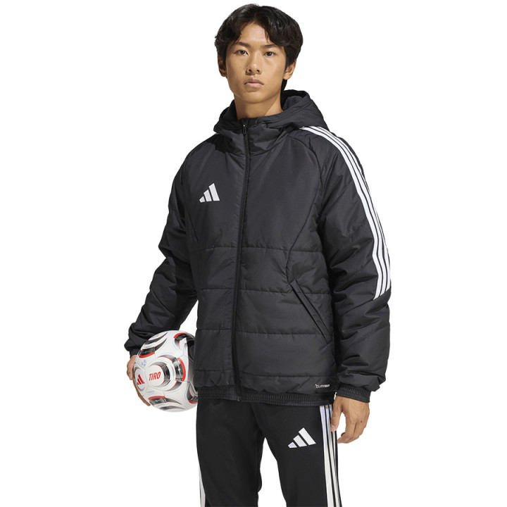 Kurtka zimowa parka z kapturem męska adidas Tiro 26 czarna | VUX.pl