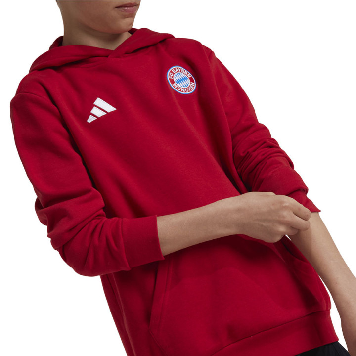 Bluza z kapturem junior adidas FC Bayern czerwona IT4134 | VUX.pl