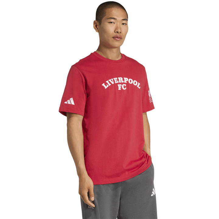 Koszulka bawełniana męska adidas Liverpool FC Tee czerwona | VUX.pl