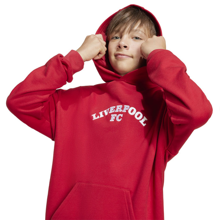 Bluza z kapturem junior adidas Liverpool FC czerwona JW7879 | VUX.pl