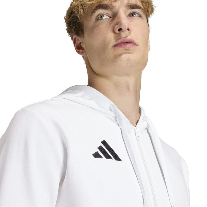 Bluza rozpinana z kapturem męska adidas Entrada 26 biała | VUX.pl
