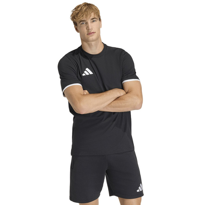 Koszulka bawełniana męska adidas Entrada 26 czarna JZ6675 | VUX.pl