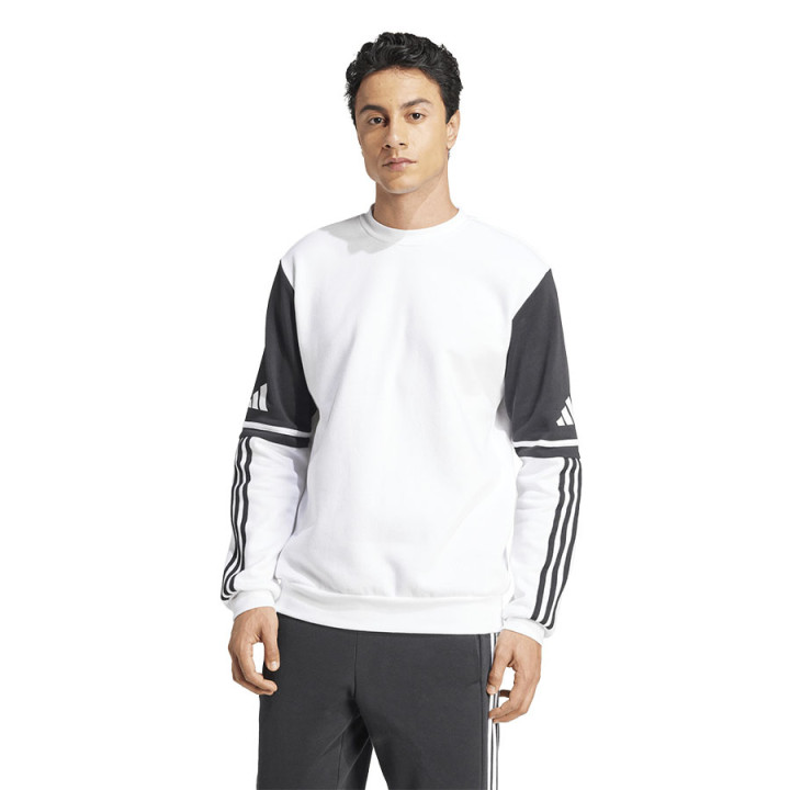 Bluza męska adidas Squadra 25 Sweat Crew biało-czarna JD2959 | VUX.pl