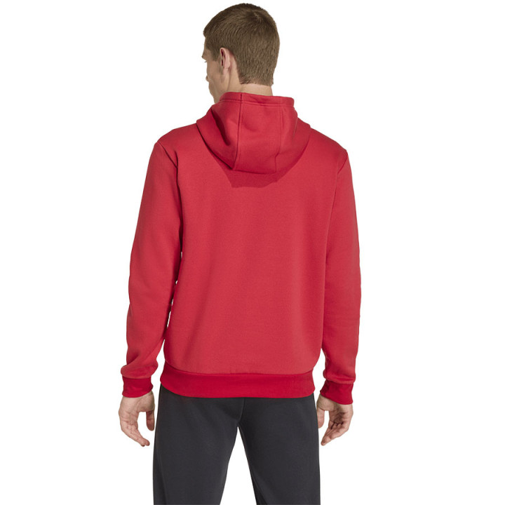 Bluza z kapturem bawełniana męska adidas Entrada 26 czerwona | VUX.pl