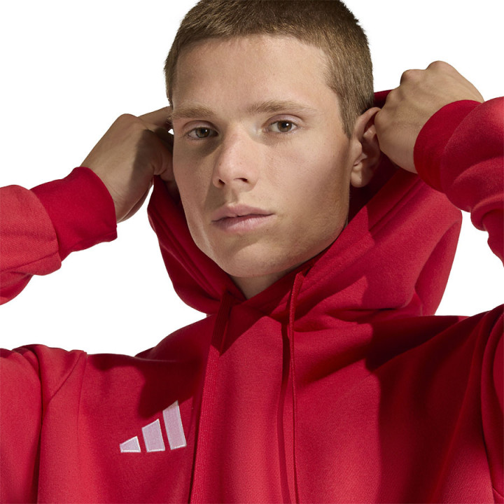 Bluza z kapturem bawełniana męska adidas Entrada 26 czerwona | VUX.pl