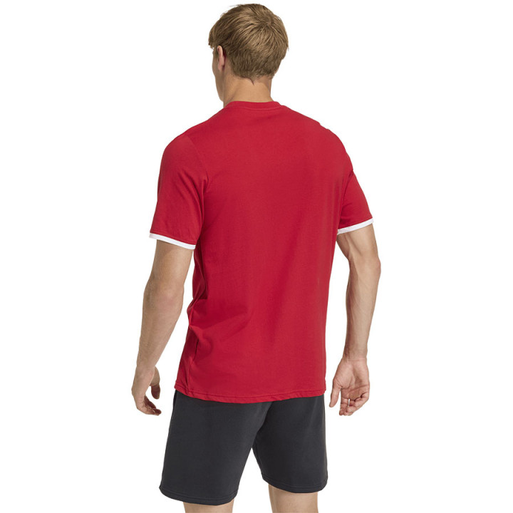 Koszulka bawełniana męska adidas Entrada 26 czerwona JZ6676 | VUX.pl