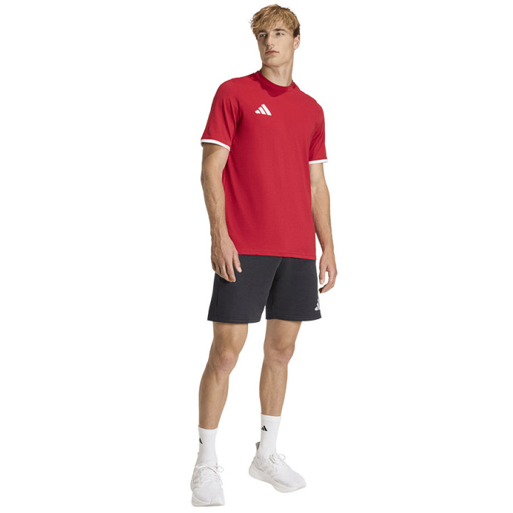 Koszulka bawełniana męska adidas Entrada 26 czerwona JZ6676 | VUX.pl