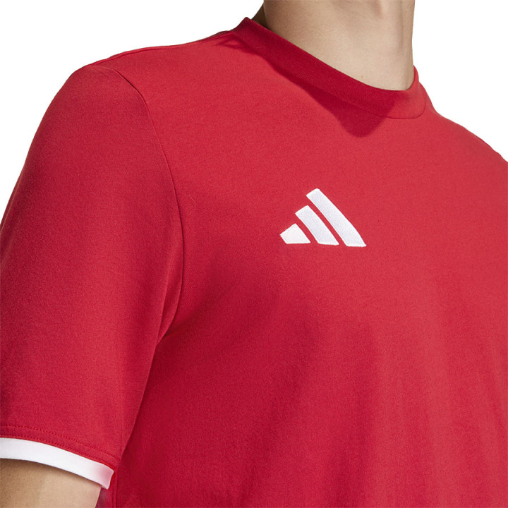 Koszulka bawełniana męska adidas Entrada 26 czerwona JZ6676 | VUX.pl