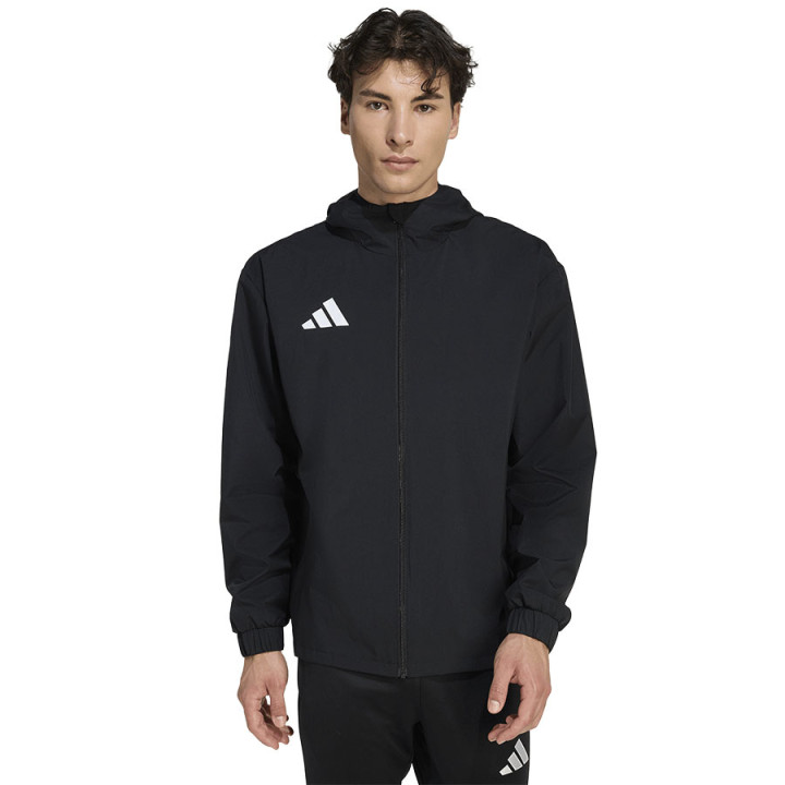 Kurtka z kapturem męska adidas Entrada 26 All Weather czarna | VUX.pl