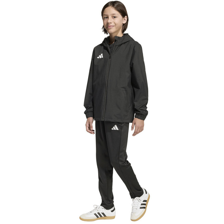 Kurtka przeciwdeszczowa junior adidas Entrada 26 czarna | VUX.pl