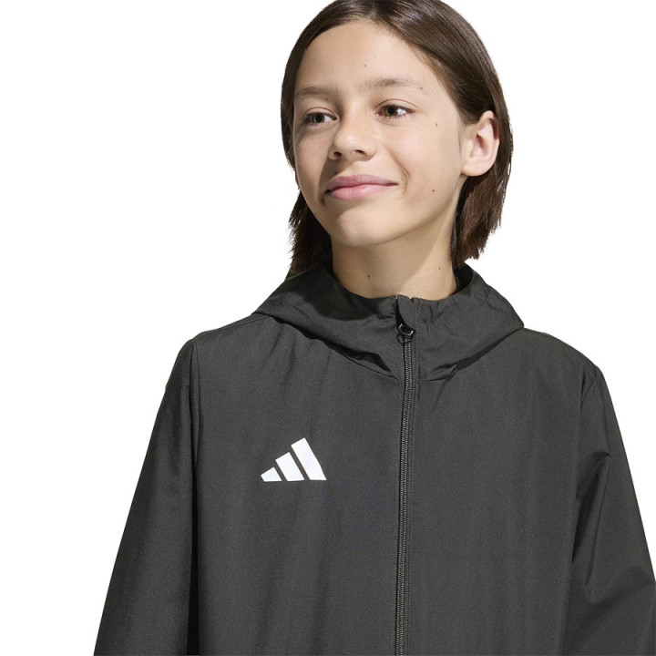 Kurtka przeciwdeszczowa junior adidas Entrada 26 czarna | VUX.pl