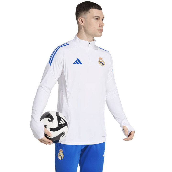 Bluza rozpinana męska adidas Real Madryt Training Top biała | VUX.pl