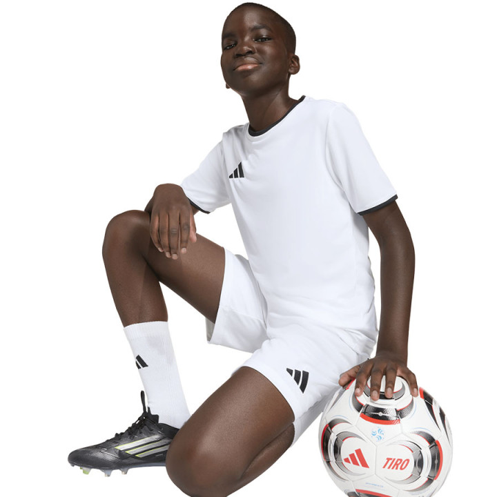 Spodenki piłkarskie junior adidas Entrada 26 białe JZ6526 | VUX.pl