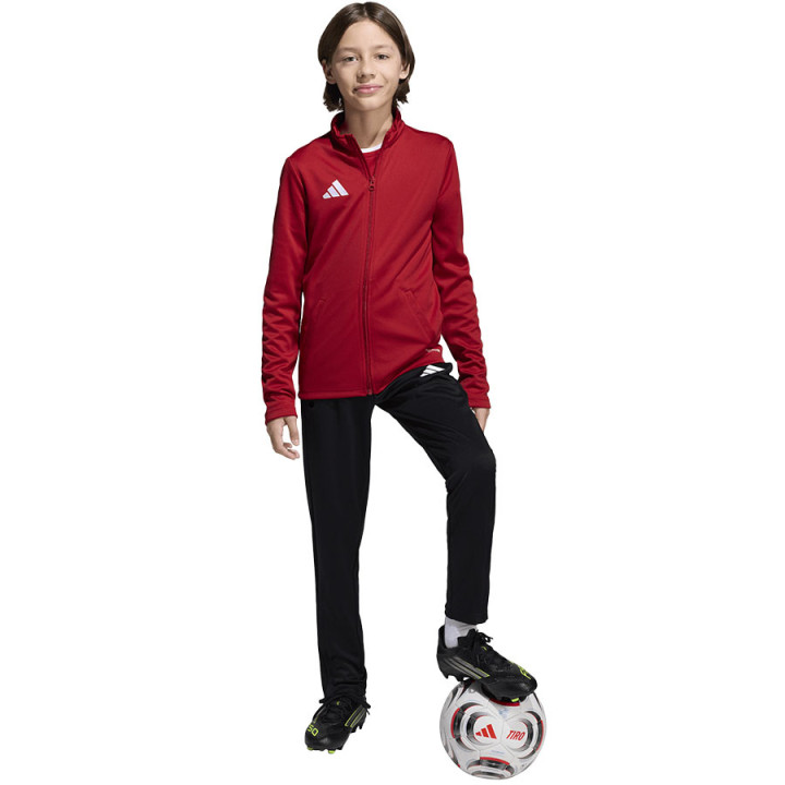 Bluza rozpinana dziecięca adidas Entrada 26 czerwona JZ6612 | VUX.pl