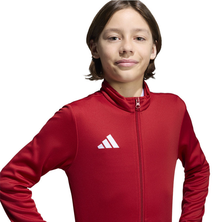 Bluza rozpinana dziecięca adidas Entrada 26 czerwona JZ6612 | VUX.pl