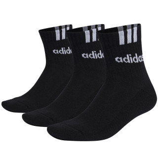 Skarpety amortyzowane męskie adidas 3S Linear 3 pary czarne | VUX.pl