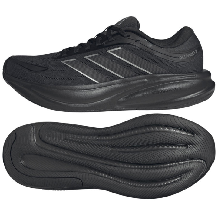Buty do biegania męskie adidas Response 2 czarne drop 9 mm | VUX.pl