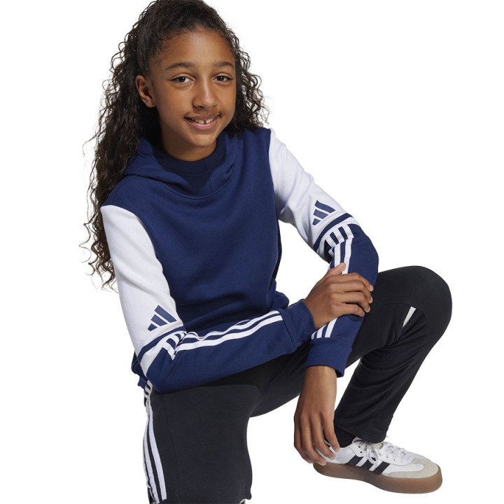 Bluza z kapturem dziecięca adidas Squadra 25 granatowa JD4804 | VUX.pl