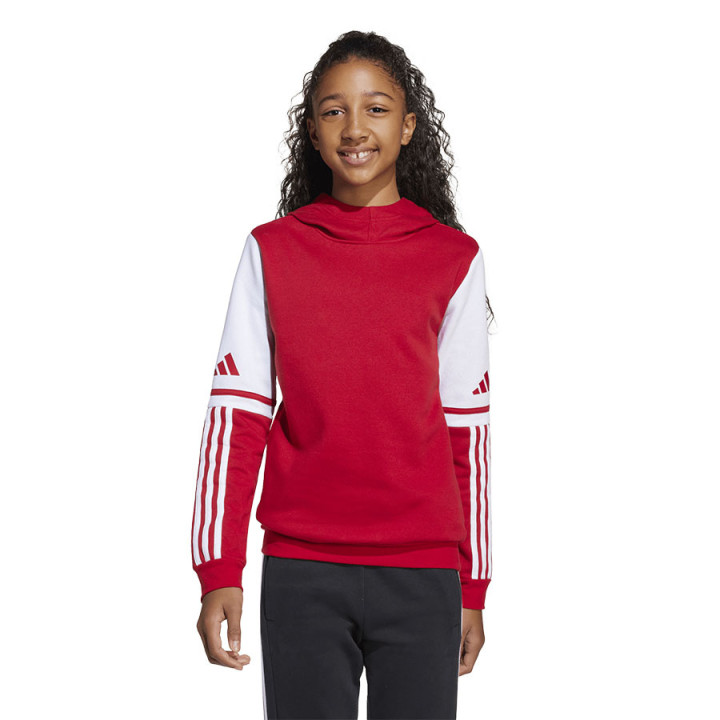 Bluza z kapturem dziecięca adidas Squadra 25 czerwona JD4805 | VUX.pl