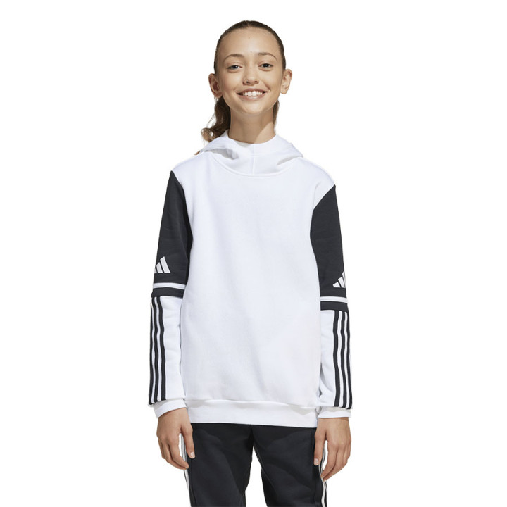 Bluza z kapturem dziecięca adidas Squadra 25 biała JD4807 | VUX.pl