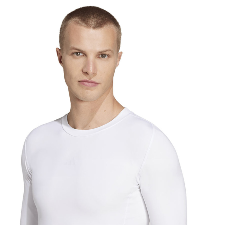 Koszulka termoaktywna długi rękaw męska adidas Techfit biała | VUX.pl