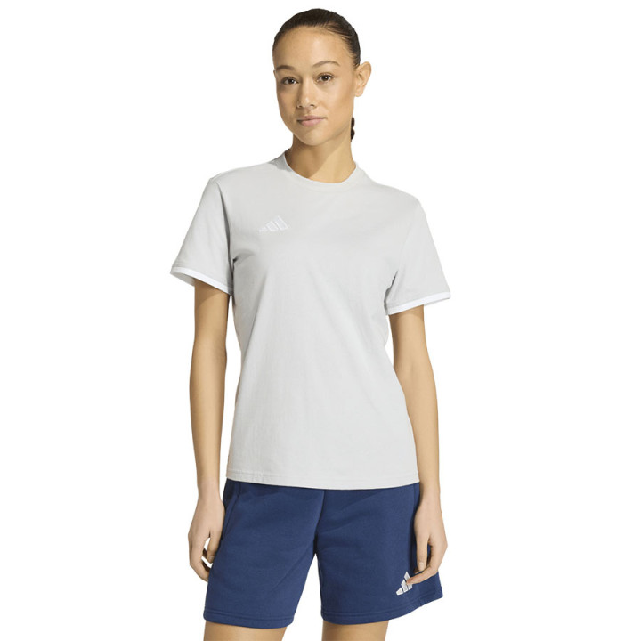 Koszulka bawełniana damska adidas Entrada 26 szara JZ6680 | VUX.pl
