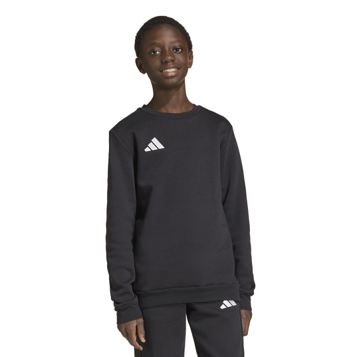 Bluza bawełniana junior adidas Entrada 26 Sweat Top czarna | VUX.pl