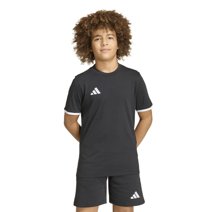 Koszulka bawełniana junior adidas Entrada 26 Tee czarna | VUX.pl