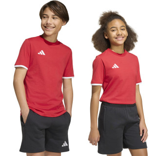 Koszulka bawełniana junior adidas Entrada 26 czerwona JZ6674 | VUX.pl
