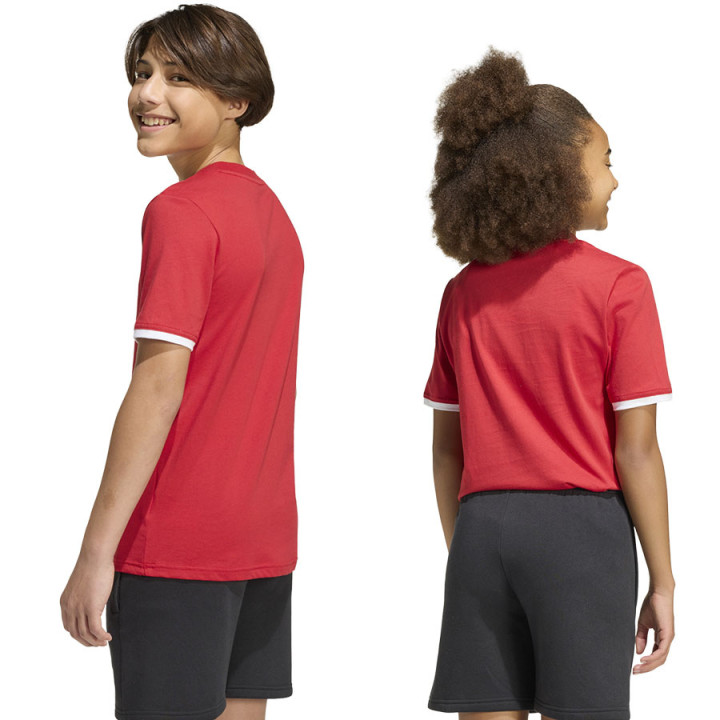 Koszulka bawełniana junior adidas Entrada 26 czerwona JZ6674 | VUX.pl