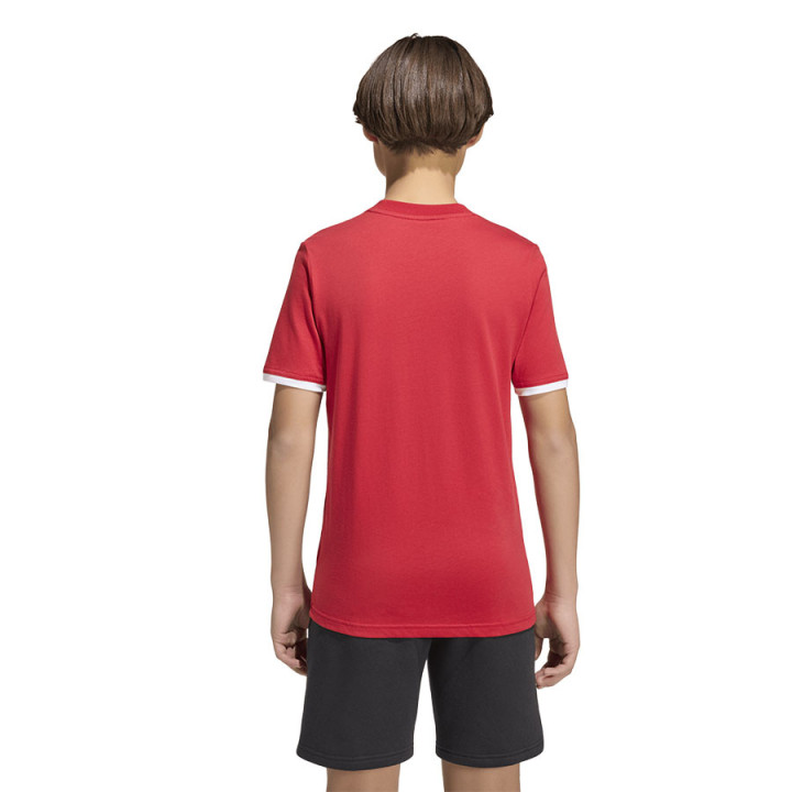 Koszulka bawełniana junior adidas Entrada 26 czerwona JZ6674 | VUX.pl