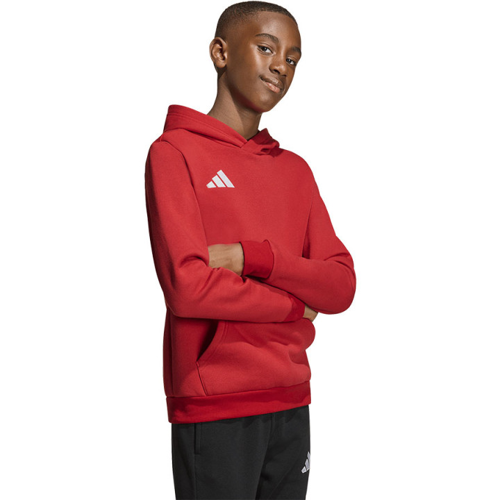 Bluza z kapturem junior adidas ENTRADA 26 czerwona JZ6568 | VUX.pl