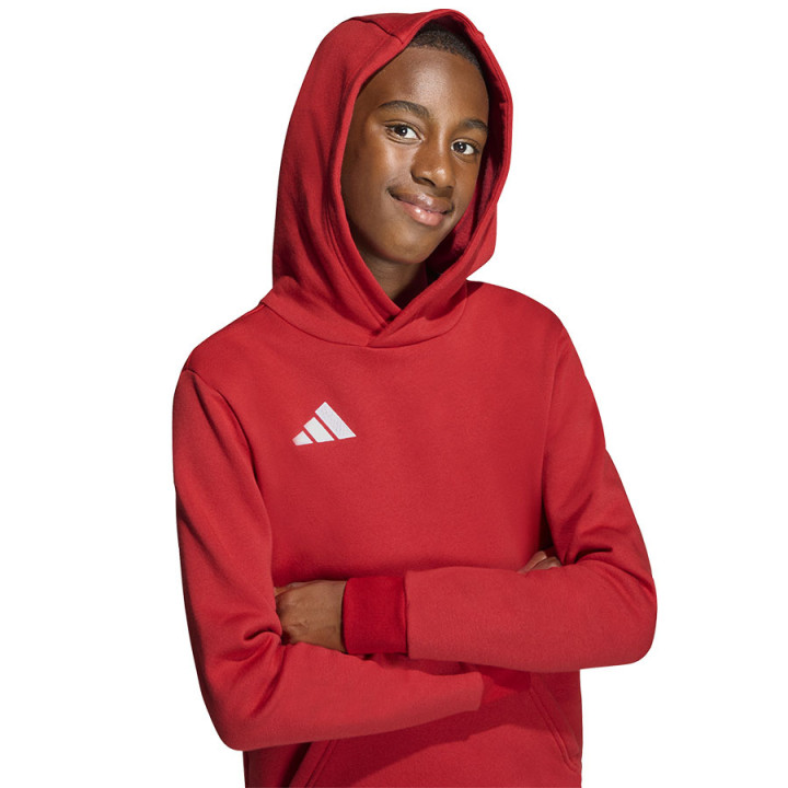 Bluza z kapturem junior adidas ENTRADA 26 czerwona JZ6568 | VUX.pl