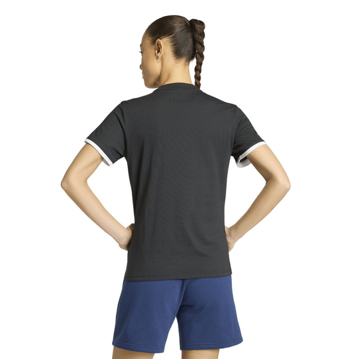 Koszulka bawełniana damska adidas Entrada 26 czarna JZ6682 | VUX.pl