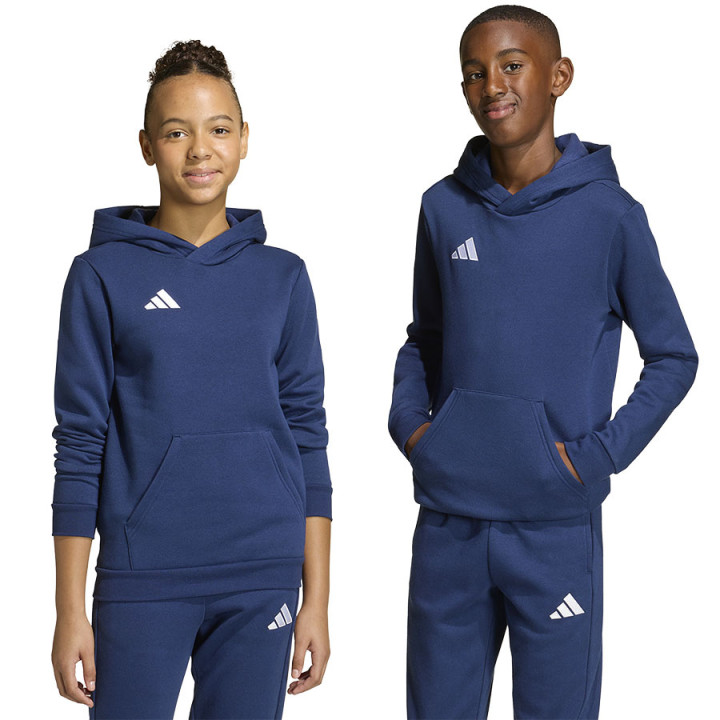 Bluza z kapturem junior adidas Entrada 26 granatowa JZ6567 | VUX.pl