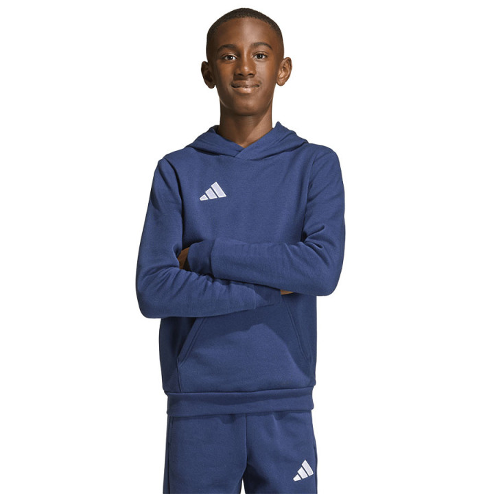 Bluza z kapturem junior adidas Entrada 26 granatowa JZ6567 | VUX.pl