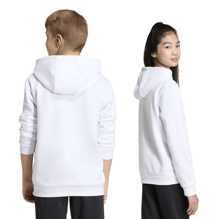 Bluza bawełniana z kapturem junior adidas Entrada 26 biała | VUX.pl