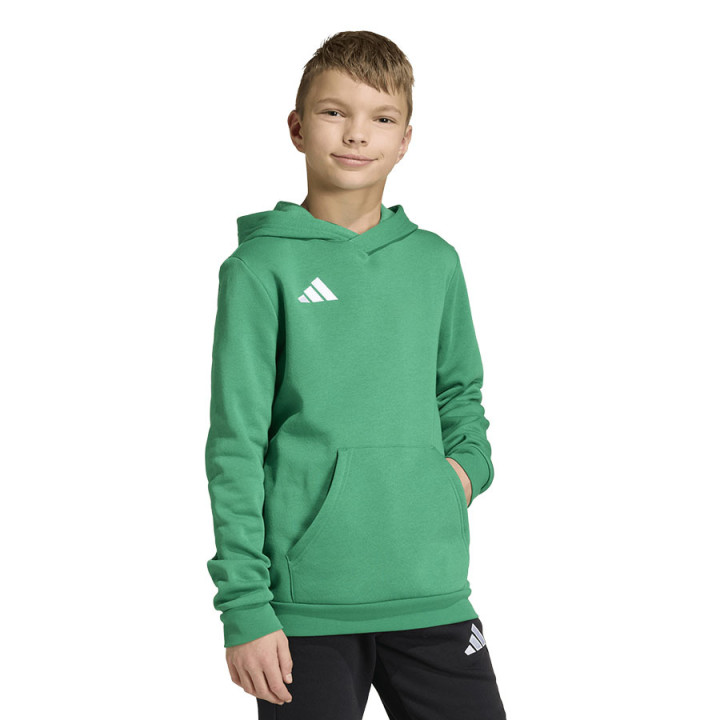 Bluza z kapturem junior adidas Entrada 26 zielona JZ6563 | VUX.pl