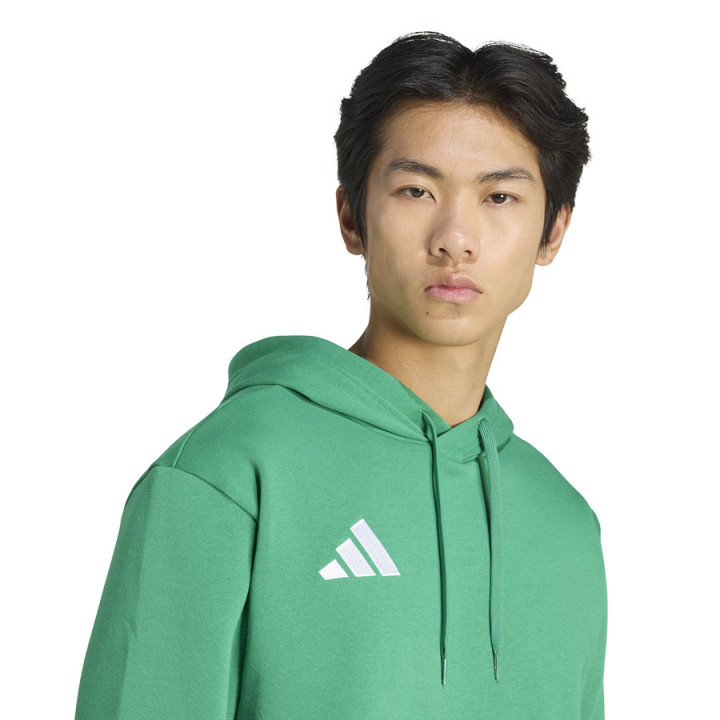 Bluza bawełniana z kapturem męska adidas Entrada 26 zielona | VUX.pl