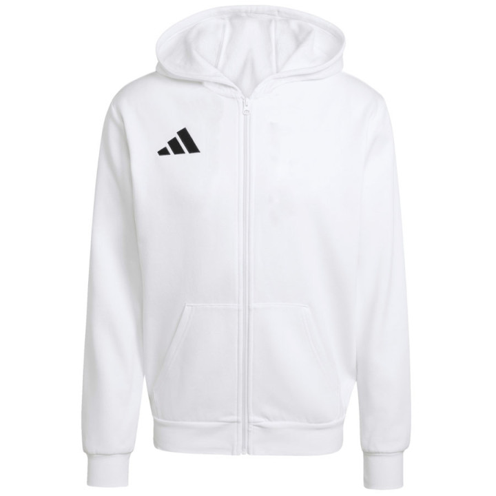 Bluza rozpinana z kapturem junior adidas Entrada 26 biała | VUX.pl