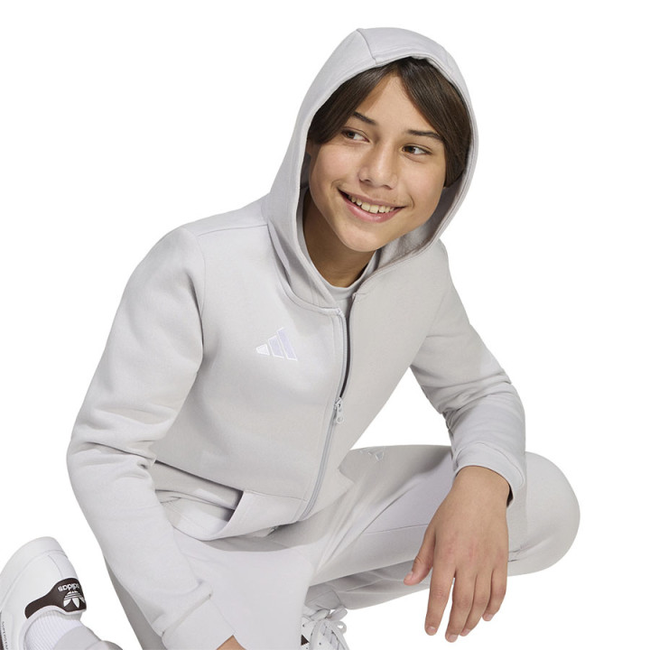 Bluza rozpinana z kapturem junior adidas Entrada 26 szara | VUX.pl