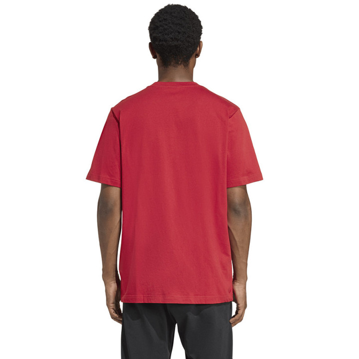Koszulka męska adidas Single Jersey Linear Tee czerwona | VUX.pl