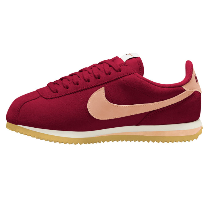 Buty nubukowe sznurowane Nike Cortez Suede W czerwone | VUX.pl